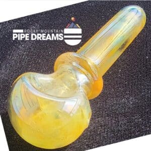 Gold fumed color glass with mariah circle 5 inches with inch size bowl will change colors with use