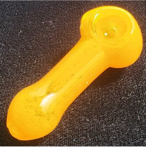 small gold glass hand pipe - Image 4