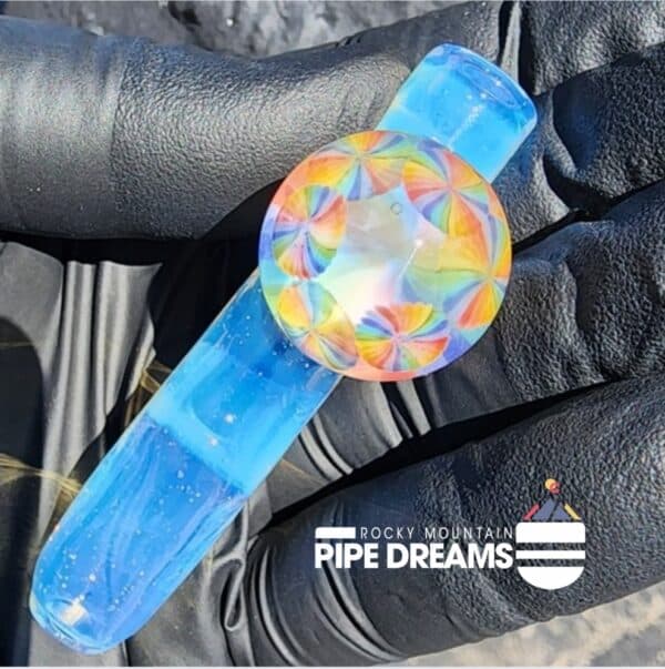 Marble chillum in Ghost by Spaceman Glass