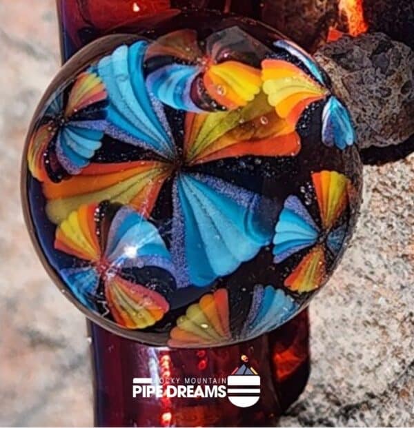 Marble chillum in Greasy Red  by Spaceman Glass - Image 2