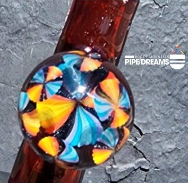 Marble chillum in Greasy Red  by Spaceman Glass - Image 4