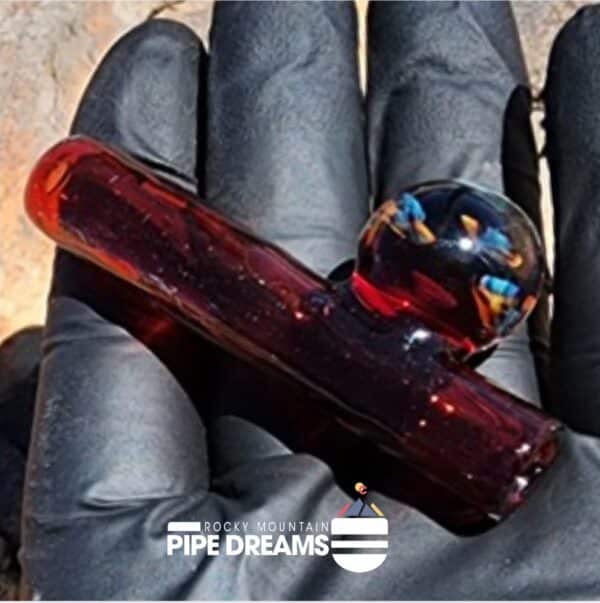 Marble chillum in Greasy Red  by Spaceman Glass - Image 5