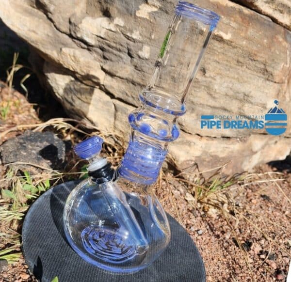 10"  Water Pipe purple blue with Doughnut By SpaceGlass - Image 7