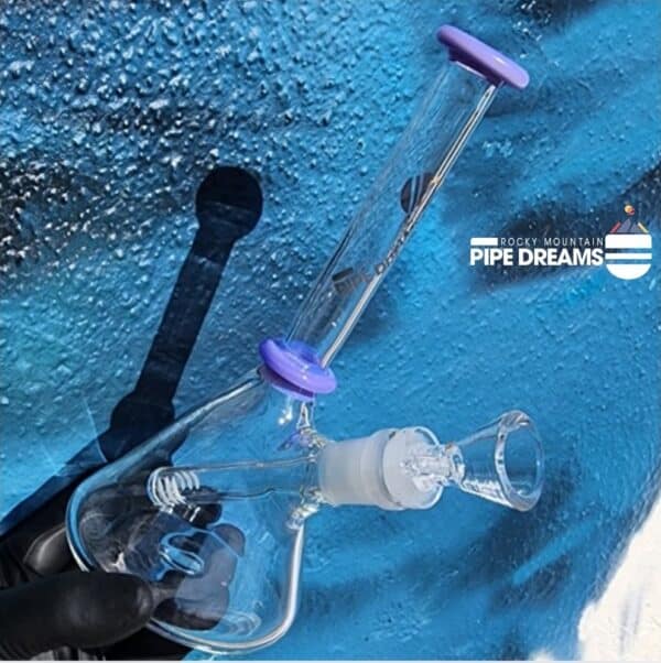 Mini-Beaker Water Pipe In Purple Accents - Image 2