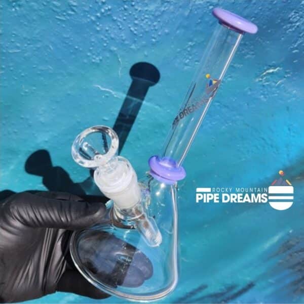 Mini-Beaker Water Pipe In Purple Accents