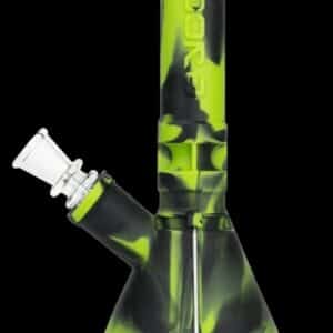 waterpipe made out of silcone with attached poker and hidden bottome storage ice catch and removable down stem wont break like glass