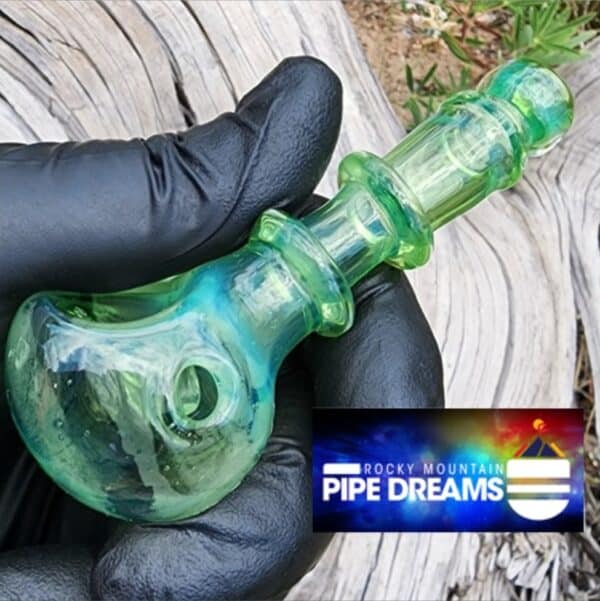 Green glossy hand pipe - Image 4
