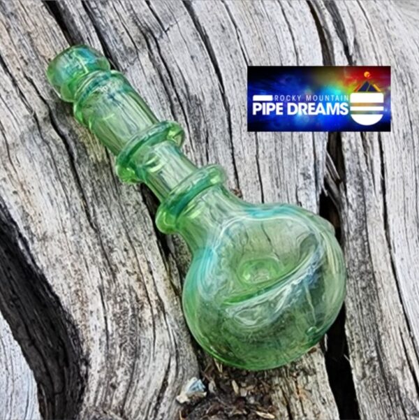 Green glossy hand pipe - Image 3