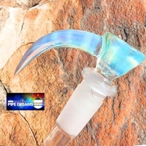 water pipe slide bowl in ghost color 14mm thick with built in screen