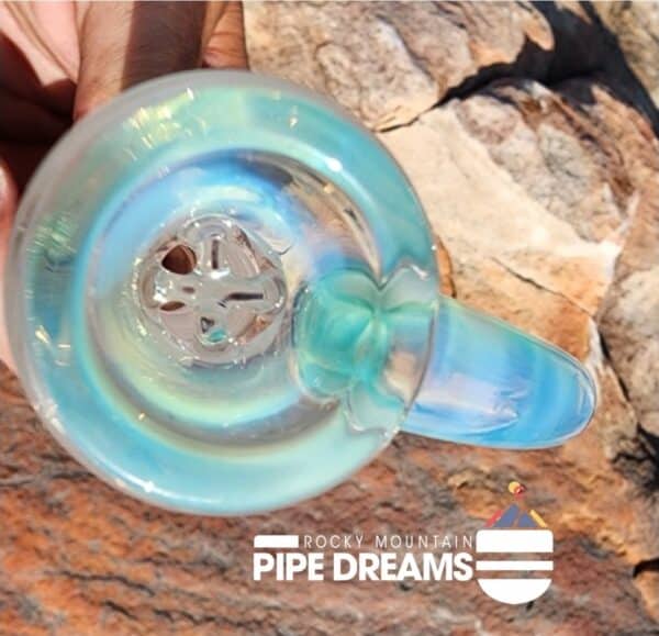 Horned water pipe slide bowl in ghost color - Image 3