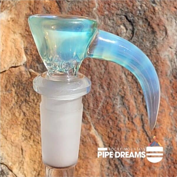 Horned water pipe slide bowl in ghost color - Image 4