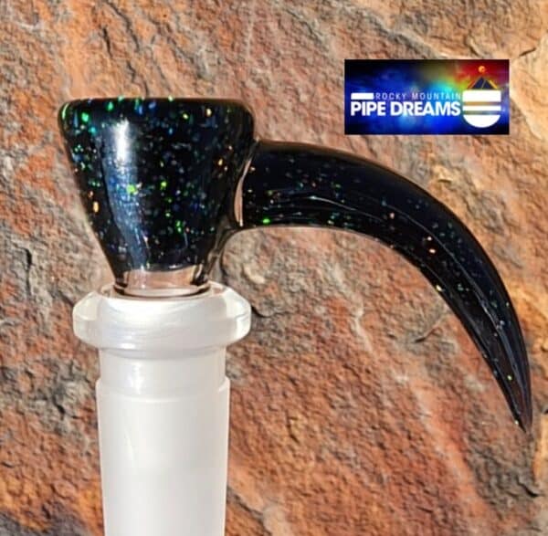 Crushed opal horned slide bowl 14mm - Image 3