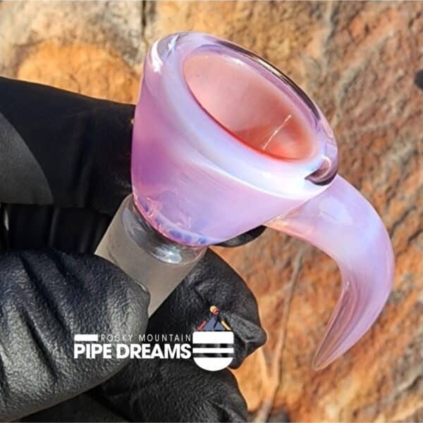 horned slide bowl 14mm in bubble gum - Image 2