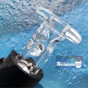 thick clear glasspivot cooling tower by durin glass featuring double cut technique for swirliing pearls and the notchs in the shaft stop depres from getting sticking on your lips an excellent choice with fantistic function