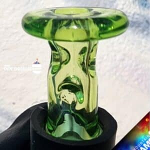 Thick puffco pivot cooling Top in Green from Durin Glass is a great piece of glass. Place in fridge for several minutes for a smooth cool hit. Dual cut technique on the bottom for full function pearl spinning.