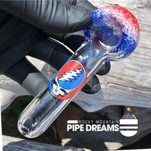 American made Glass Pipe with Grateful Dead Steal Your Face