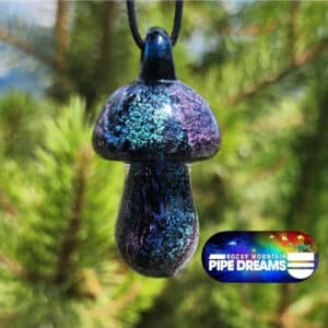 Dichro glass pendant 1.3 inches solid dichroic glass