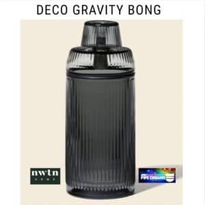 deco ravity pipe in charcol smoke color with ribed glass exterior