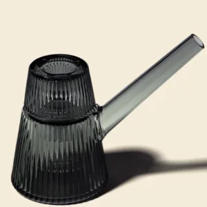 deco bubbler waterpipe in charcoal color