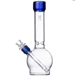 12 inch ball water pipe by human grade in stunning blue color accent