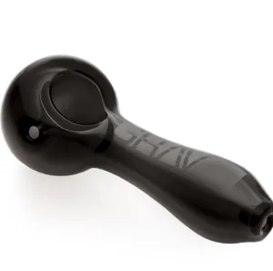 Grav Labs classic spoon in black with built in ash catcher and the perfect hit and palm fit.