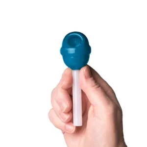 Lollipop hand pipe in Blue Raz color