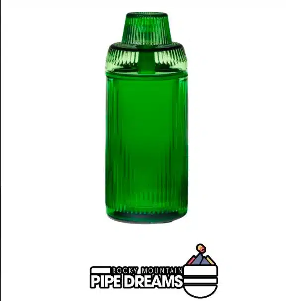 NWTN Home Table Top Gravity Water Pipe in beautiful Emerald Green, with the sculpted sides, this blows minds just sitting next to it.