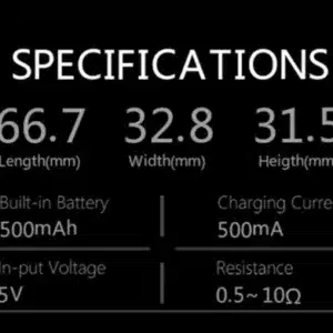 The Lookah FF1 510 Thread Cart Battery with race car design, 500mAh, 5-preset voltages between 2.4V and 4.0V designed for an optimal vaping experience.