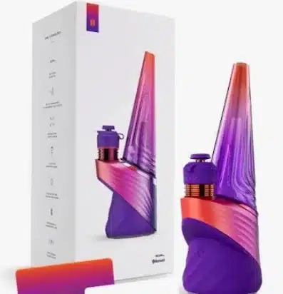 The Puffco Peak Pro 3DXL Plasma Edition electric dab rig, the pinnacle of hash technology. Premium smart rig delivers incredible flavor and unparalleled performance. Unlock the fullest potential of the plant with its patented 3DXL Chamber, single-button interface, and deep customization via the Puffco Connect app. Featuring the Joystick Cap and laser cut perc slots for improved water filtration, enjoy the experience.